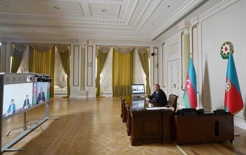 President Ilham Aliyev received in a video format Faig Qurbatov due to his appointment as head of Bilasuvar District Executive Authority and Elmir Baghirov due to his appointment as head of Saatli District Executive Authority 