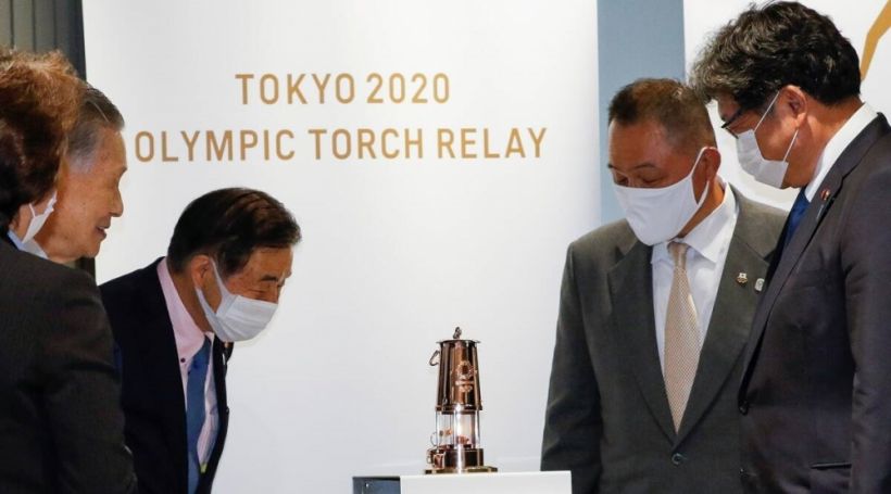 Tokyo Olympic flame on display at Japan Olympic Museum
