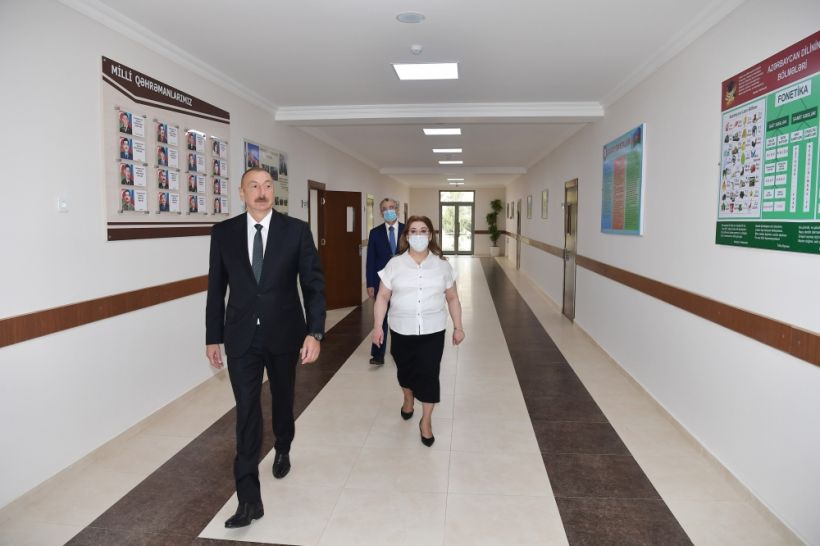 President Ilham Aliyev viewed renovation work carried out at school No. 251, inaugurated new block of the school 