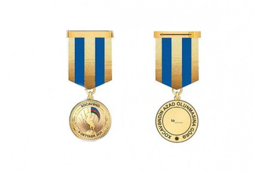 Hərbi qulluqçular “Xocavəndin azad olunmasına görə” medalı ilə təltif ediliblər