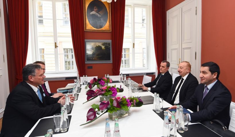 Münxendə Prezident İlham Əliyev ilə Avropa Komissiyasının İcraçı vitse-prezidentinin görüşü olub YENİLƏNİB 