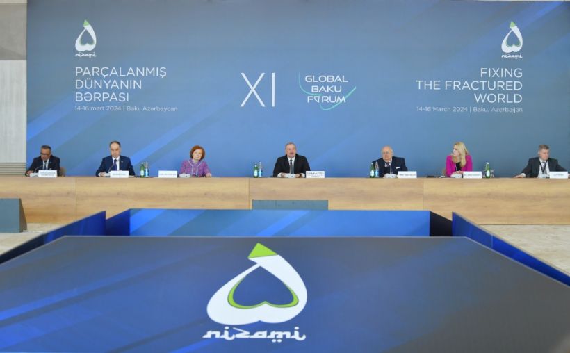 Bakıda “Parçalanmış dünyanın bərpası” mövzusunda XI Qlobal Bakı Forumu keçirilir Prezident İlham Əliyev tədbirdə iştirak edir