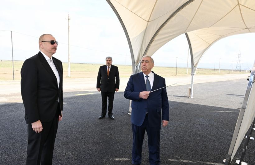 Prezident İlham Əliyev Hacıqabul rayonunda avtomobil yolunun açılışında iştirak edib YENİLƏNİB