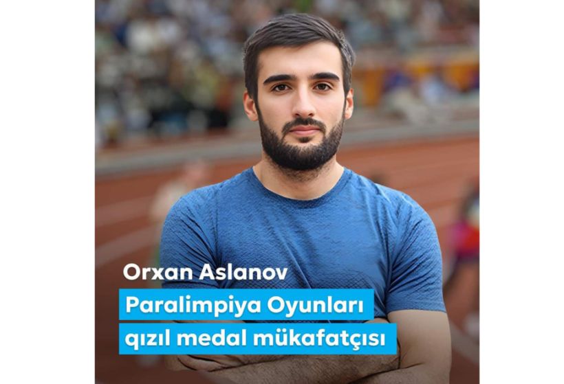 Birinci vitse-prezident Mehriban Əliyeva Paralimpiya Oyunlarında qızıl medal qazanan Orxan Aslanovu təbrik edib